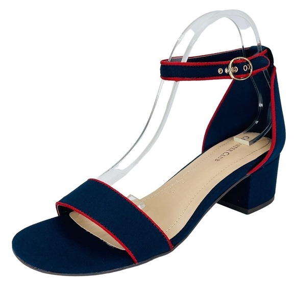 Charter Club Ruue Navy Canvas Womens Heels Size Left 9.5M Right 8.5M - Picture 1 of 10